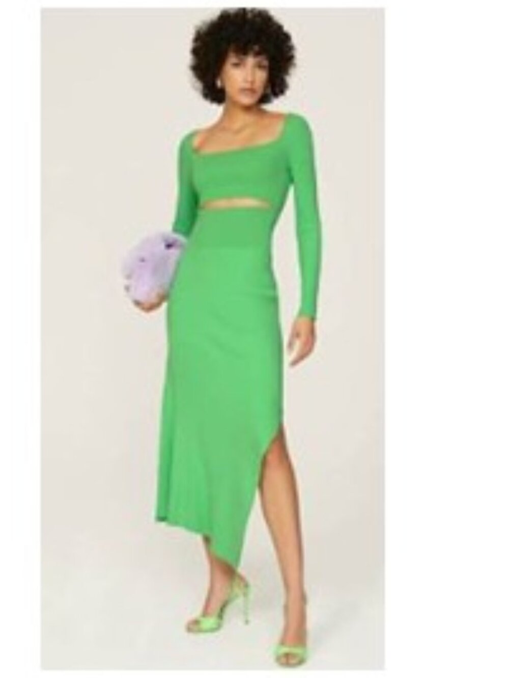 A.L.C. Clara Lime Green Midi Dress
